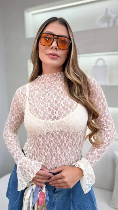 BLUSA ENCAJE EUROPEA CY24219